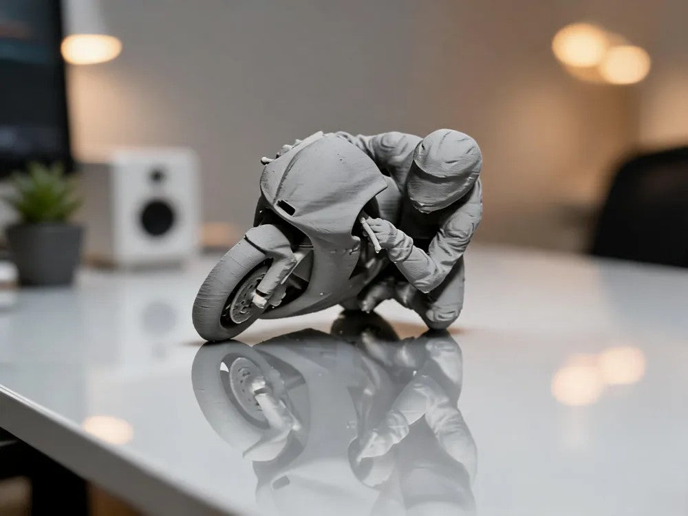 MotoGP Rider leaning into a turn Desk