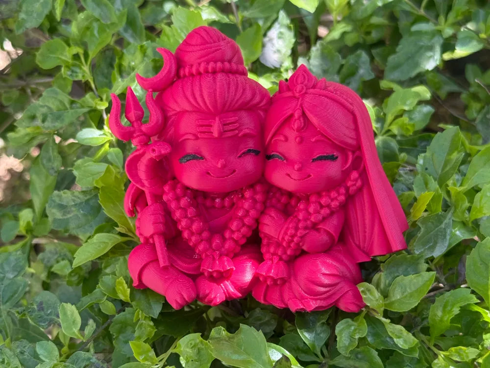 Shiv Parvati Chibi Figure – 3D Printed Cute Divine Couple by 3D Divine | FOFUS, Thrissur Kerala