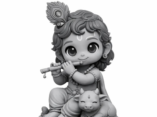 Bal Krishna Hindu Deity Figurine – 3D Printed Sacred Idol by 3D Divine | FOFUS, Thrissur Kerala