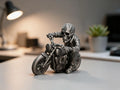 Ledge SkulZ Motorcycle Riding Skull – 3D Printed Gothic Skull Biker Figurine by FOFUS, Thrissur Kerala