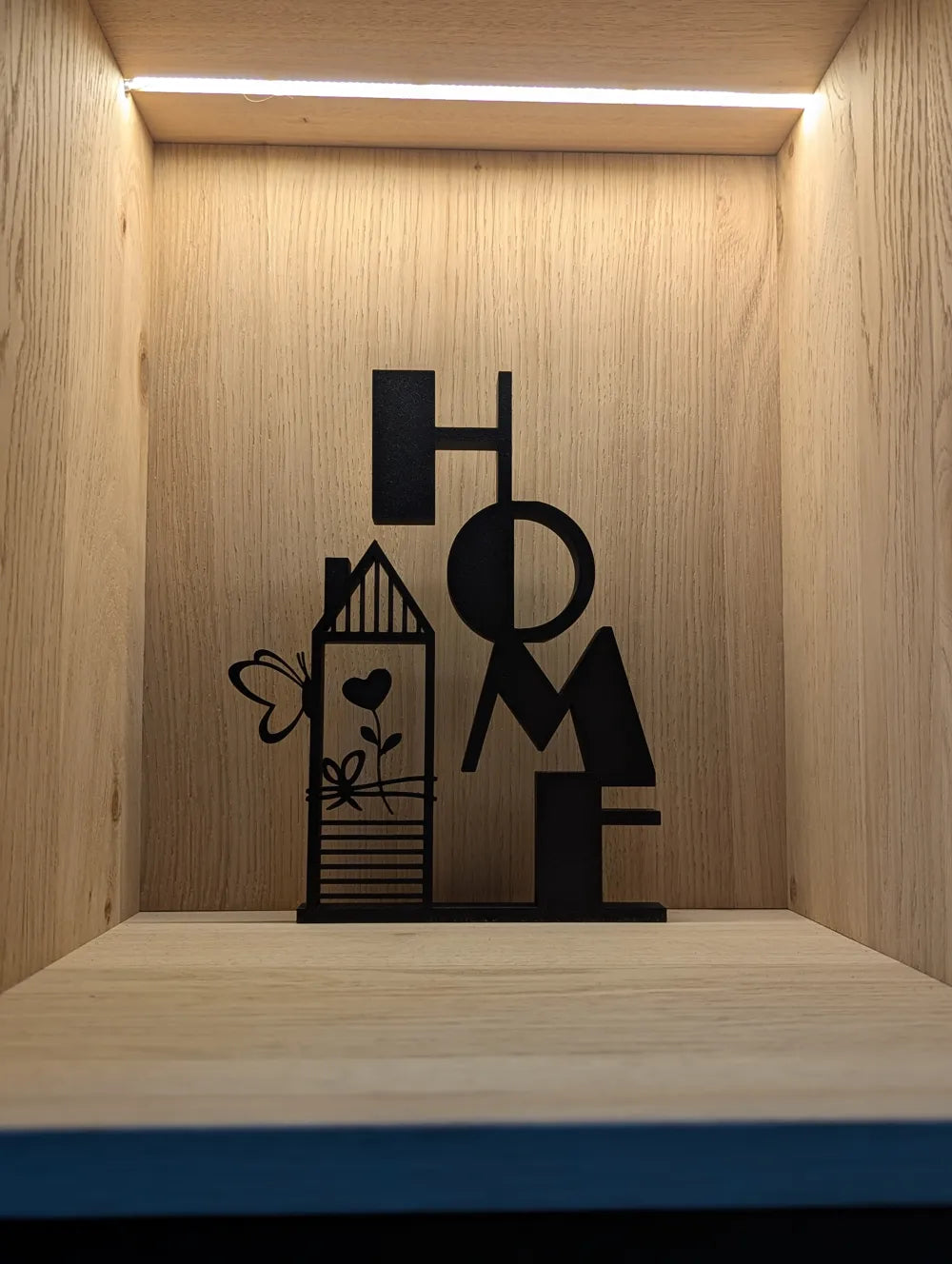 HOME Vertical Stand angle – 3D Printed Freestanding Home Sign by FOFUS Kerala
