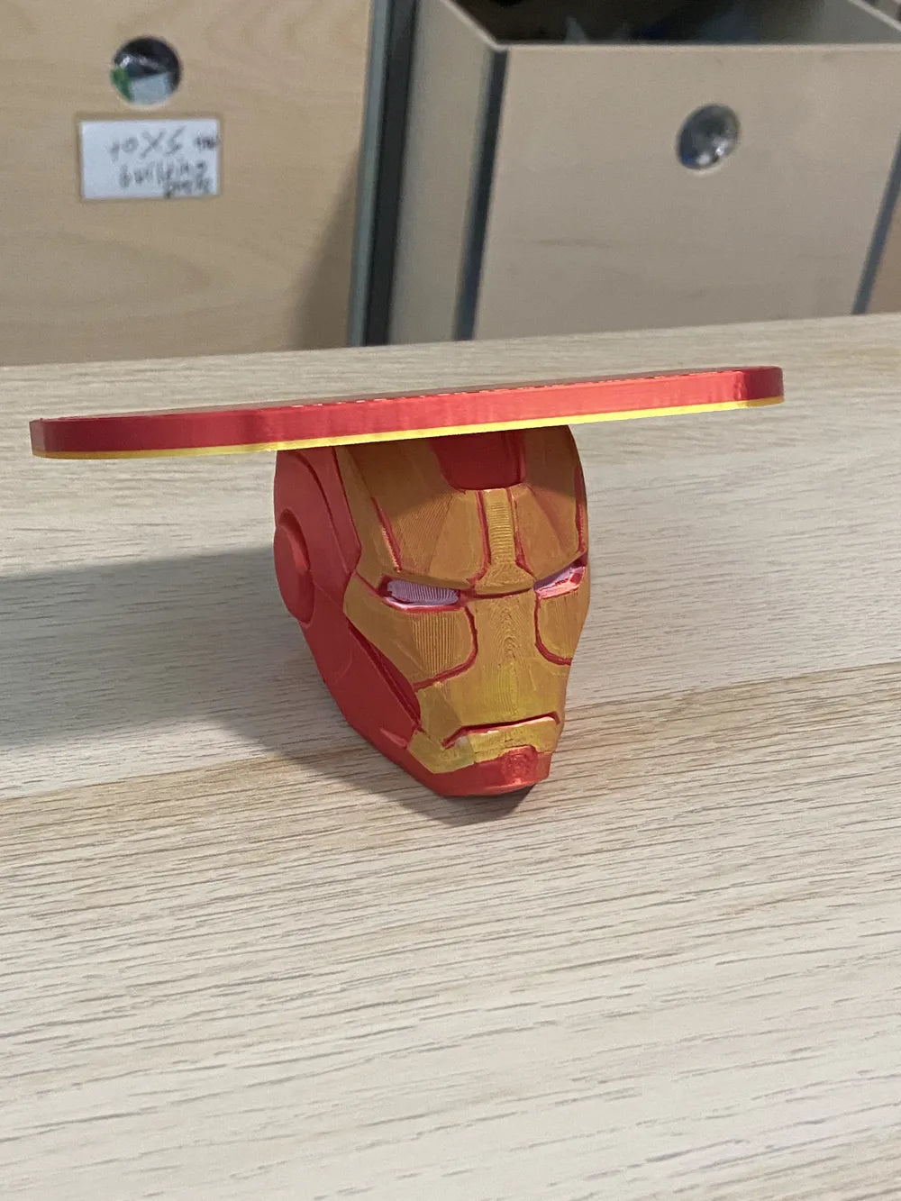 Iron Man Wall Shelf detail – 3D Printed Marvel Superhero Display Shelf by FOFUS Kerala
