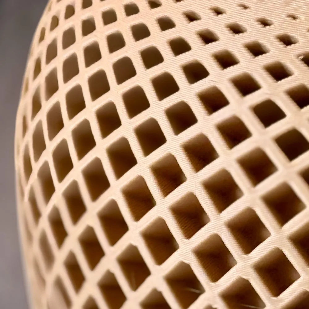 Phobos Vase side – 3D Printed Geometric Sculptural Vase by FOFUS Kerala