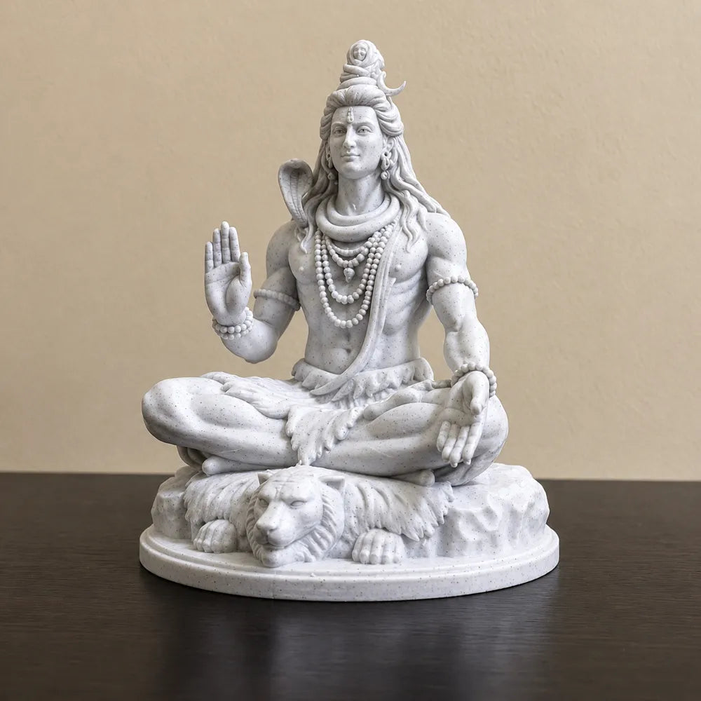 Lord Shiva Eternal Creator Statue angle – 3D Printed Mahadev Sacred Idol by FOFUS Kerala