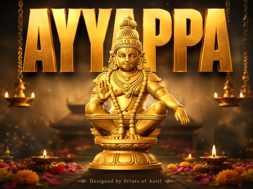 Divine God Ayyappa High Detail Spiritual Statue – 3D Printed Idol by 3D Divine | FOFUS, Thrissur Kerala