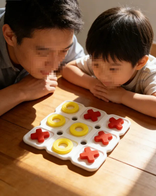 Tic-Tac-Toe Board Game angle – 3D Printed Strategic Concentration Toy by MAYANS FOFUS Kerala