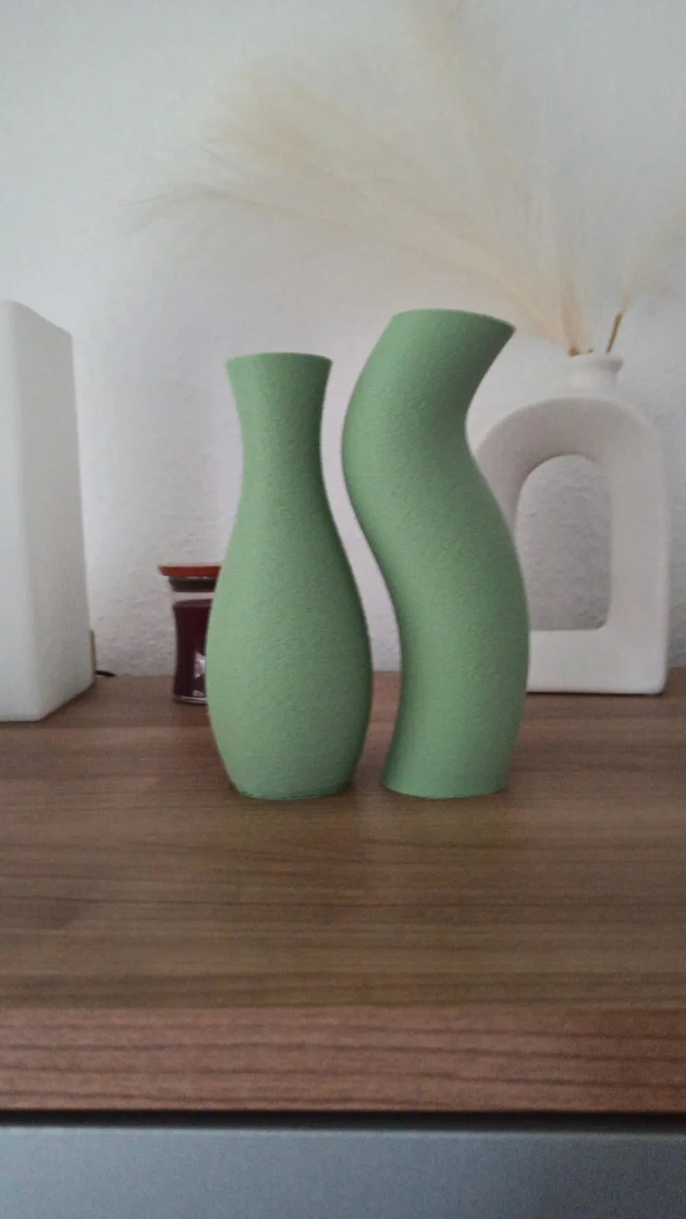 Duality Vases angle – 3D Printed Modern Harmonic Vase Set by FOFUS Kerala