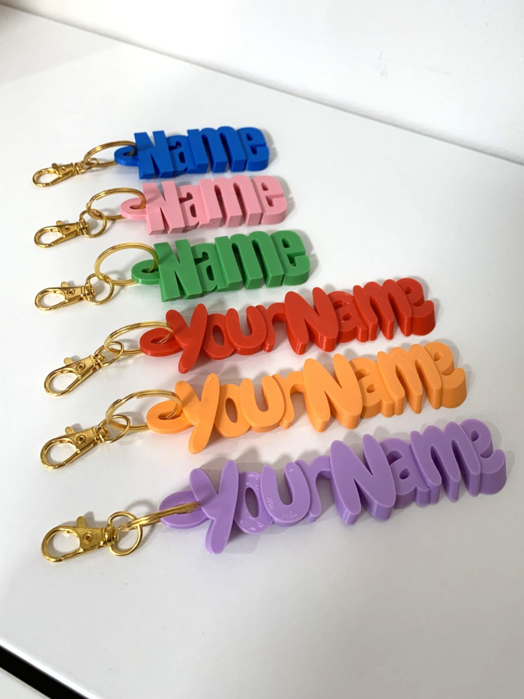 Name keychains