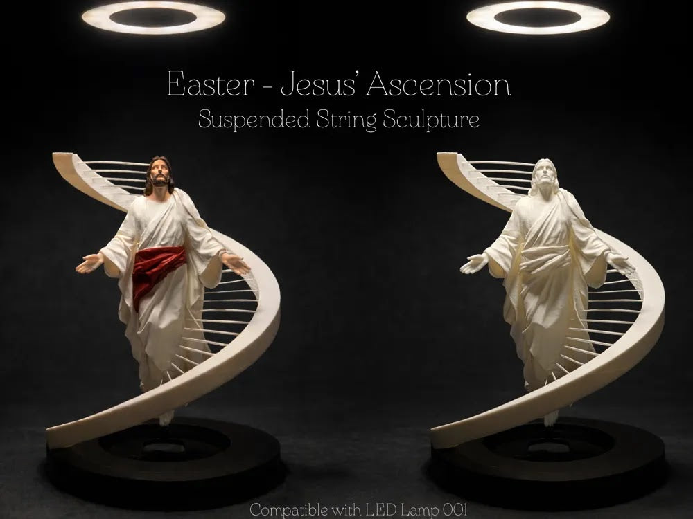Jesus Resurrection Suspended String Art