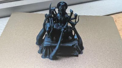 GODDESS DURGA ON LION STATUE