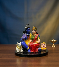 Shiva Parvati Family Idol with Nandi Bull & Ganesha