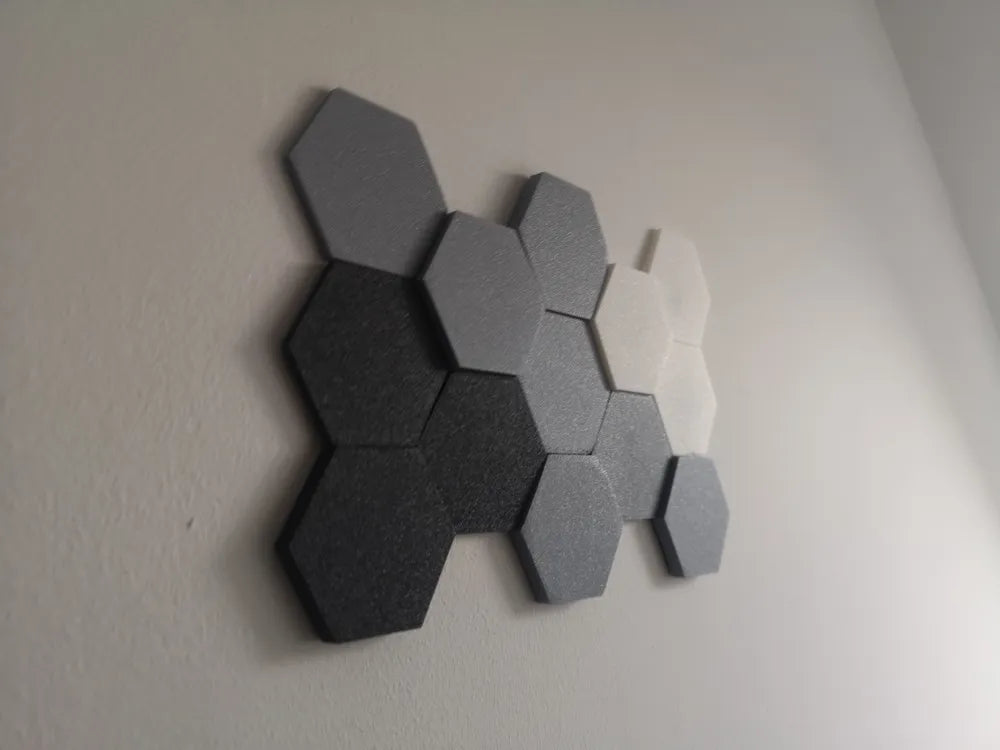 Hexagon Wall Art detail – 3D Printed Geometric Statement Wall Sculpture by FOFUS Kerala