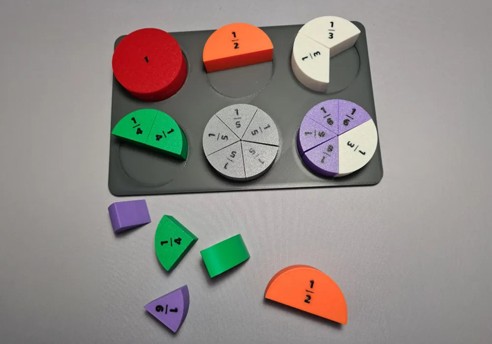 Fraction Puzzle Montessori Math Toy – 3D Printed Learning for Kids by MAYANS | FOFUS, Thrissur Kerala