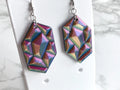 Faceted Gem Earrings – 3D Printed Crystal-Inspired Statement Jewellery by FOFUS, Thrissur Kerala
