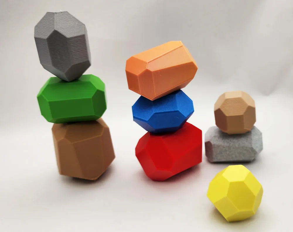 Sorting Stacking Rocks angle – 3D Printed Balancing Developmental Toy by MAYANS FOFUS Kerala