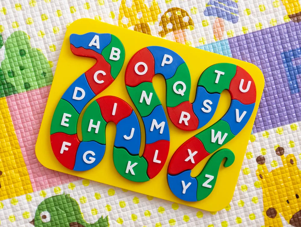 Alphabet Snake Puzzle – 3D Printed ABC Learning Toy for Kids by MAYANS | FOFUS, Thrissur Kerala