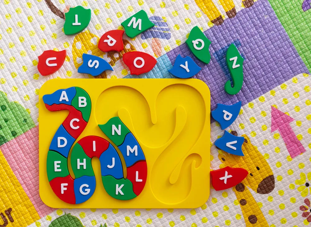 Alphabet Snake Puzzle angle – 3D Printed ABC Learning Toy by MAYANS FOFUS Kerala