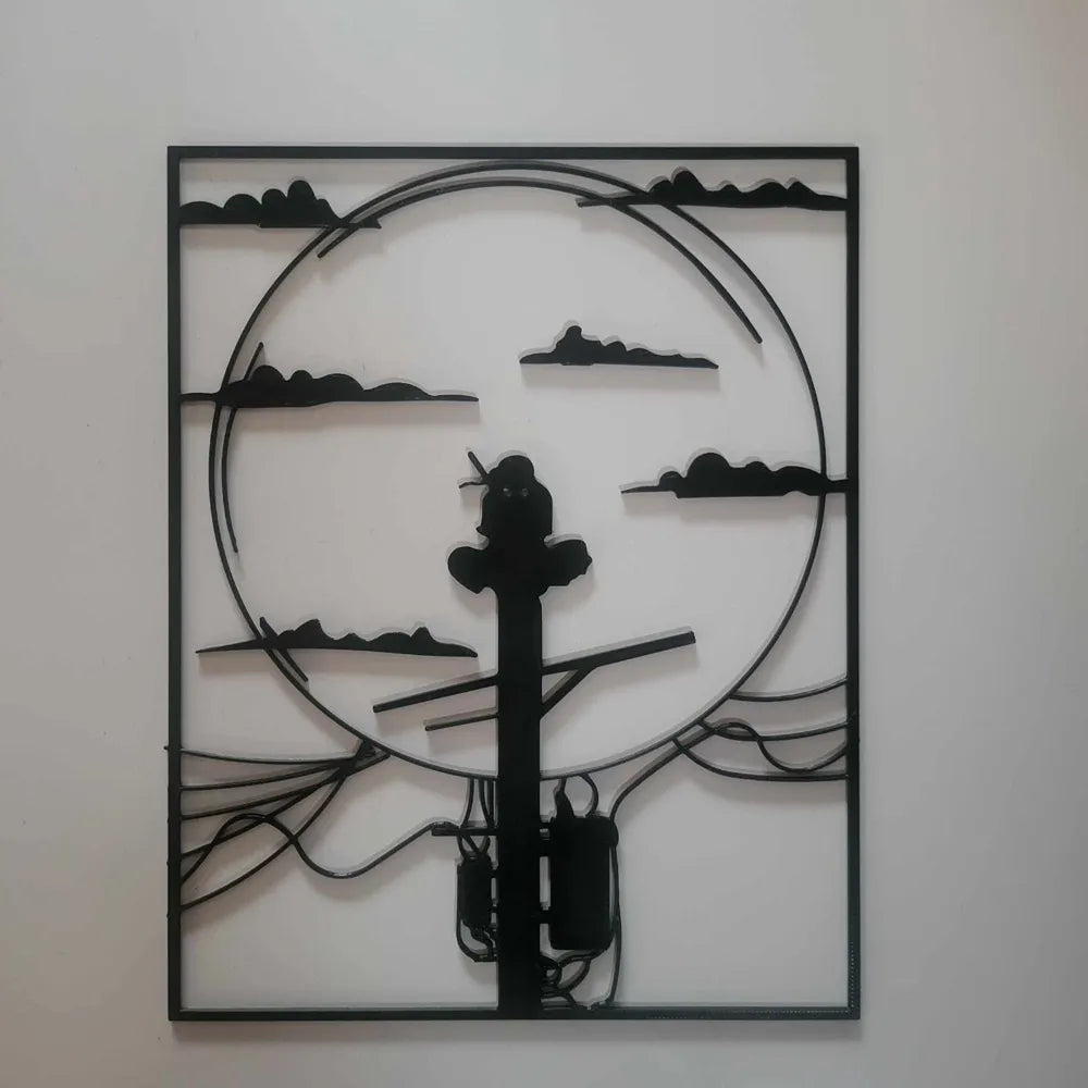 Itachi Scene Wall Art – 3D Printed Naruto Anime Iconic Scene Sculpture by FOFUS, Thrissur Kerala