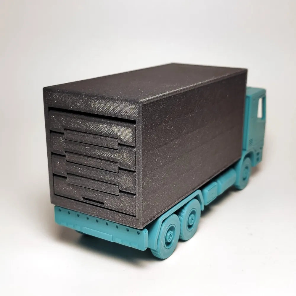 Container Truck Scale Model angle – 3D Printed Logistics Replica by MAYANS FOFUS Kerala