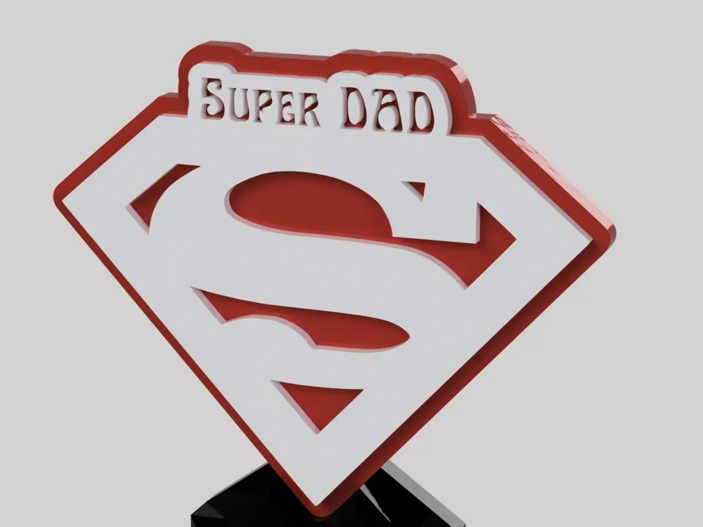 Super DAD Gift – 3D Printed Super Dad Trophy Father's Day Gift by FOFUS, Thrissur Kerala