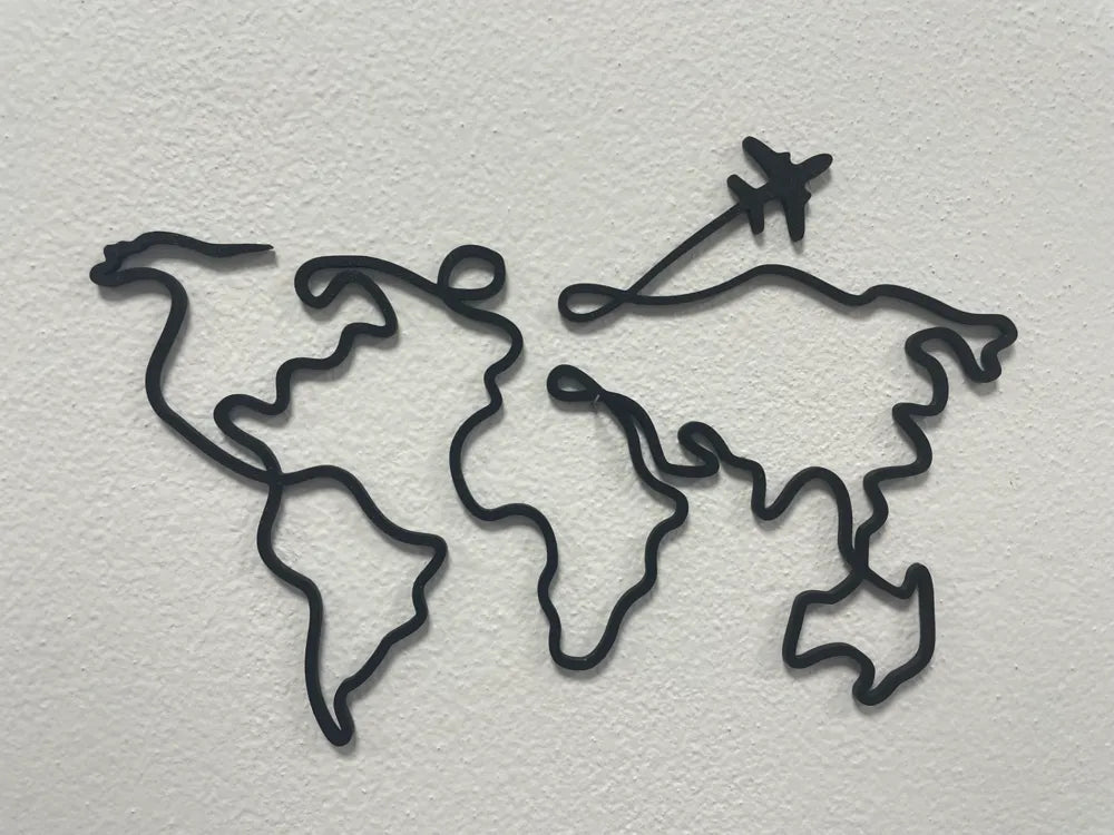 World Map Wall Art – 3D Printed Wanderlust Travel Decor by FOFUS, Thrissur Kerala