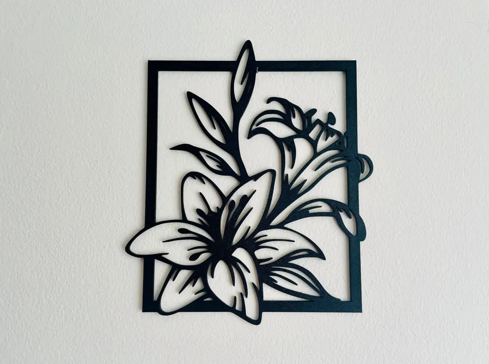 Lily Wall Art Decoration – 3D Printed Floral Botanical Wall Piece by FOFUS, Thrissur Kerala