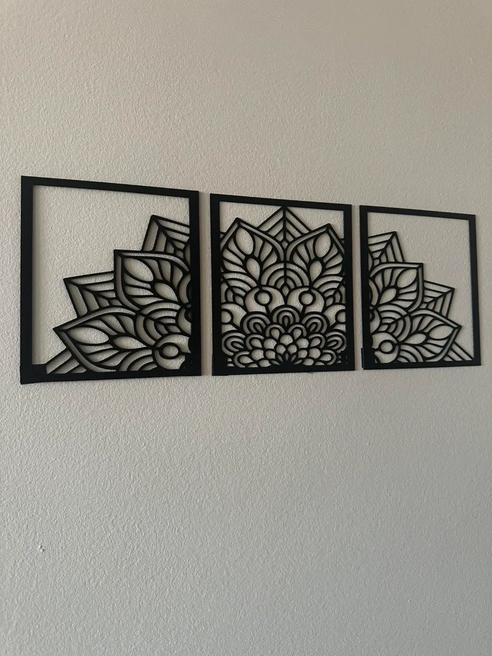 Mandala Wall Art angle – 3D Printed Sacred Geometry Layered Wall Sculpture by FOFUS Kerala