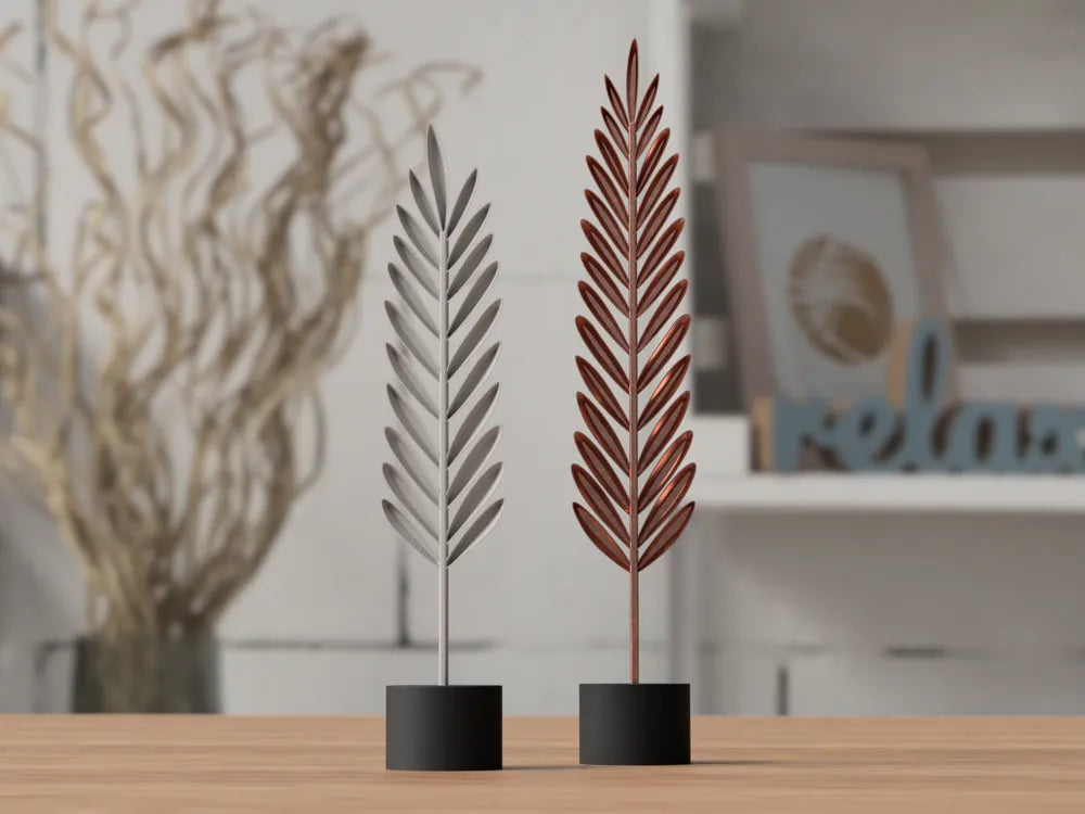 Modern Feather Decoration angle – 3D Printed Elegant Feather Home Decor Accent by FOFUS Kerala