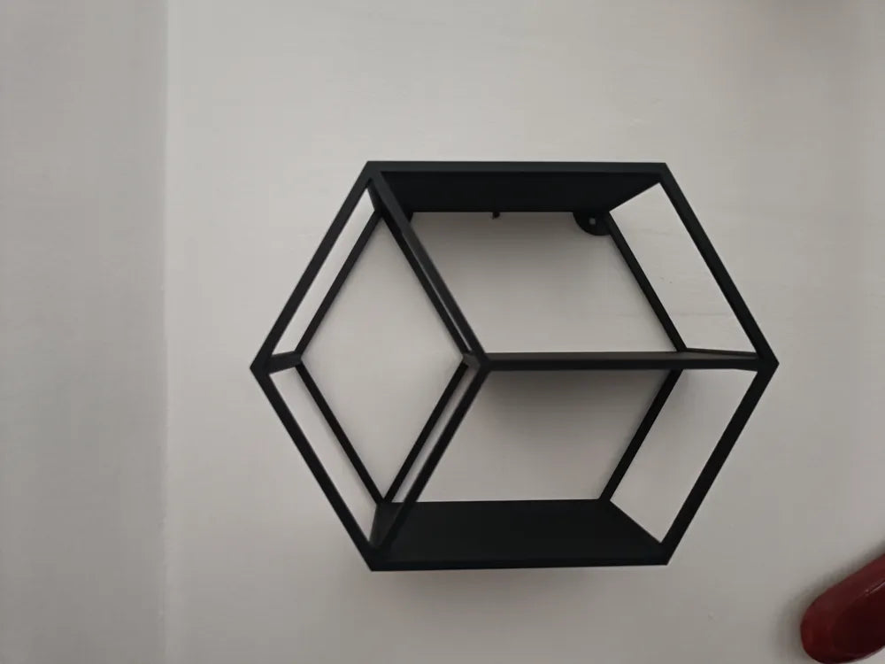 Cubic Wall Shelf angle – 3D Printed Geometric Floating Shelf by FOFUS Kerala