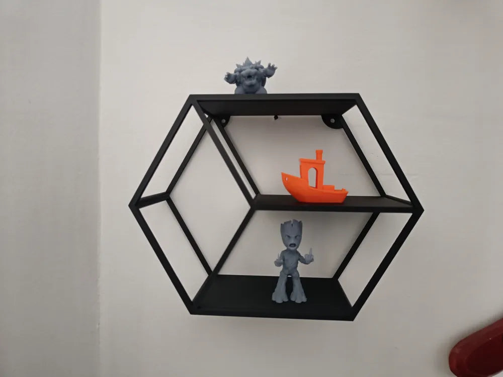 Cubic Wall Shelf detail – 3D Printed Decorative Floating Shelf by FOFUS Kerala