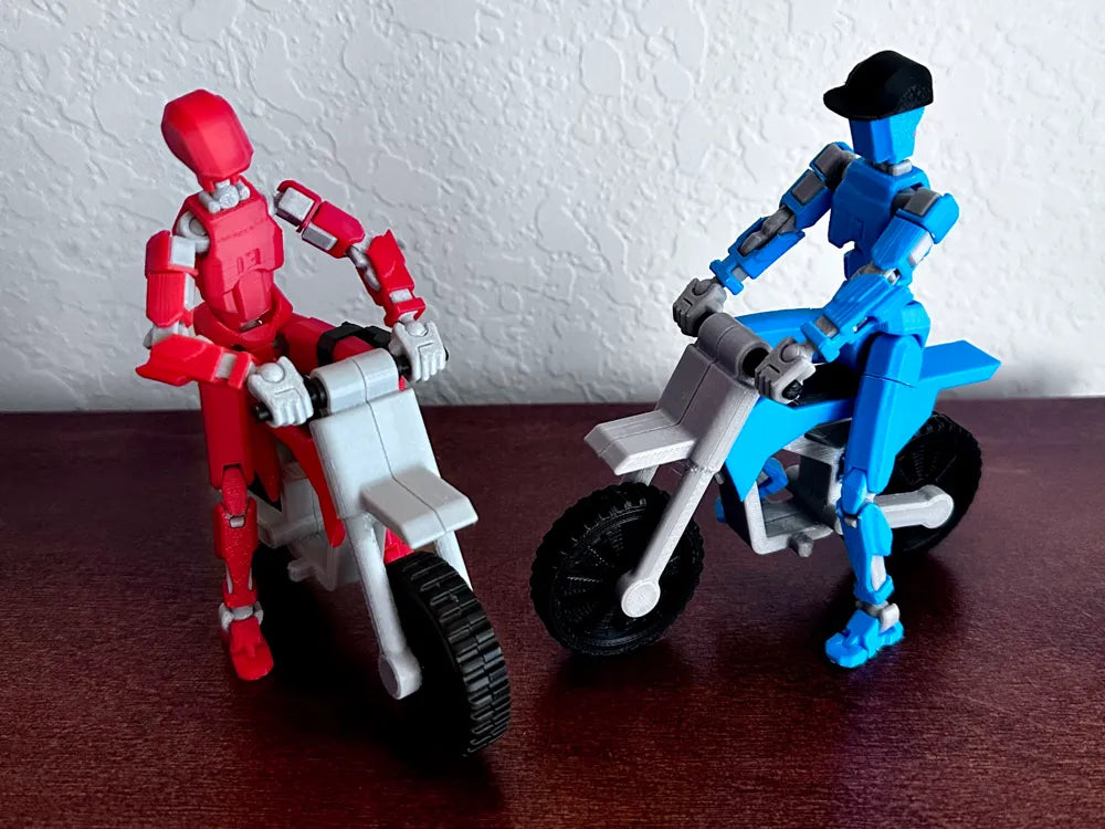 Dummy 13 Dirt Bike Toy angle – 3D Printed Miniature Dirt Bike Collectible by FOFUS Kerala