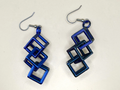 Triple Cube Geometric Earrings – 3D Printed Bold Statement Jewellery by FOFUS, Thrissur Kerala
