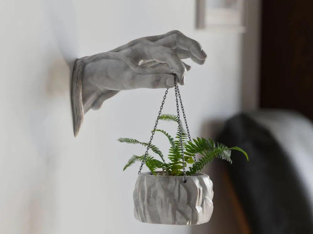 Wall Hand Flower Pot – 3D Printed Sculptural Wall Planter by FOFUS, Thrissur Kerala