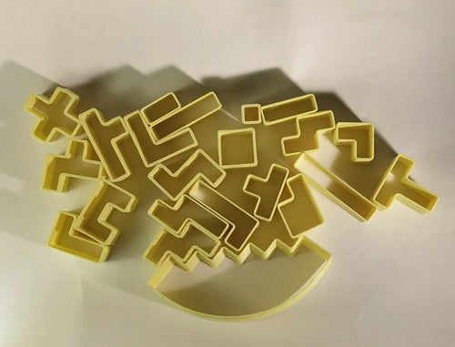 Cubic Tower Puzzle angle – 3D Printed Stacking Balance Game by MAYANS FOFUS Kerala
