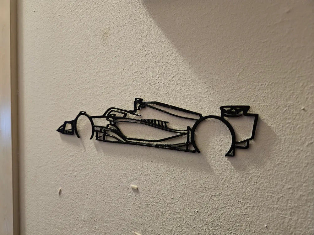 Formula 1 Wall Art angle – 3D Printed Racing Car Motorsport Sculpture by FOFUS Kerala