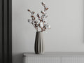 Smooth Ribs Curved Vase – 3D Printed Ribbed Sculptural Flower Vase by FOFUS, Thrissur Kerala