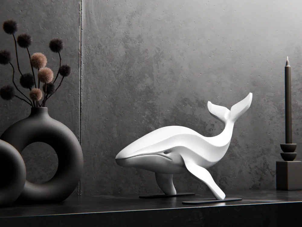 Whale Decorative Sculpture – 3D Printed Coastal Ocean Home Decor by FOFUS, Thrissur Kerala
