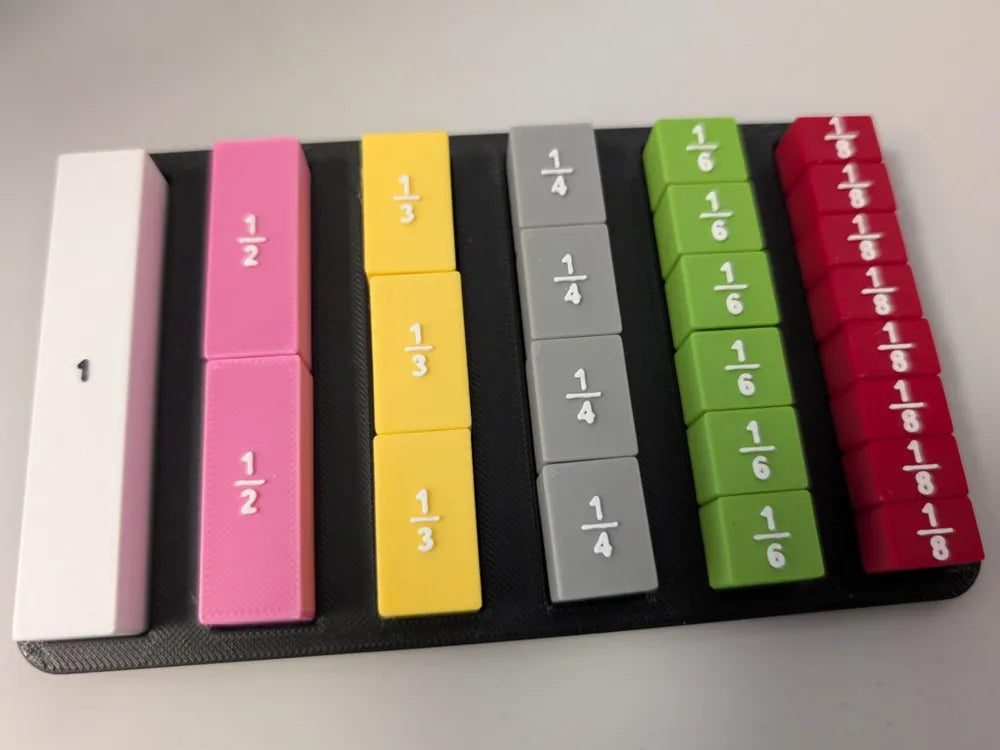 Maths Fractions Learning Chart – 3D Printed Visual Reference for Kids by MAYANS | FOFUS, Thrissur Kerala