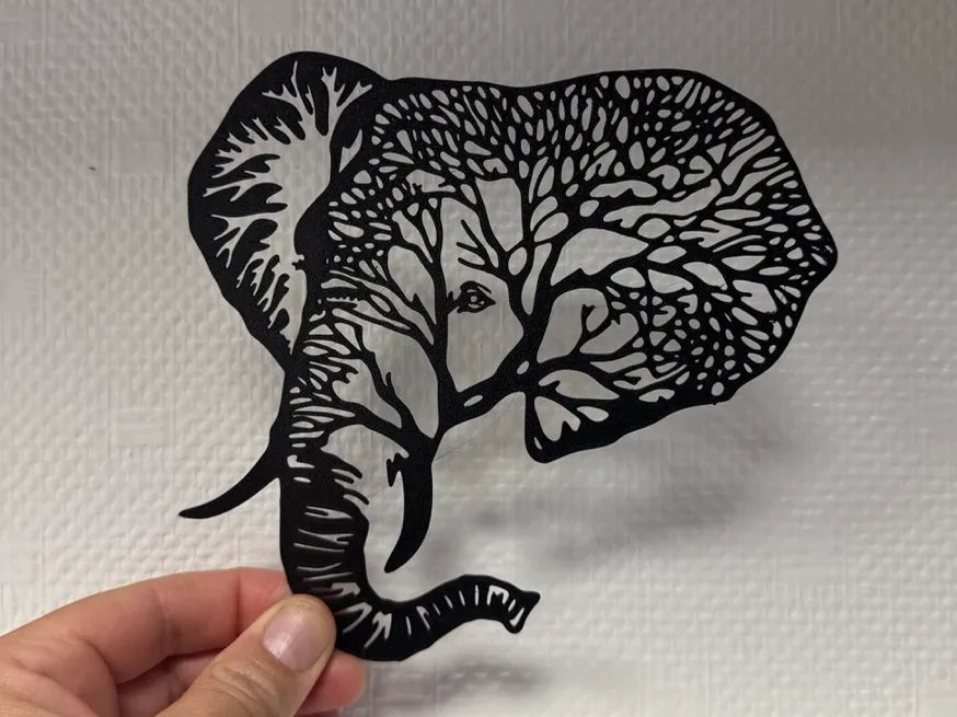 Elephant Tree of Life angle – 3D Printed Prosperity Sculpture by FOFUS Kerala
