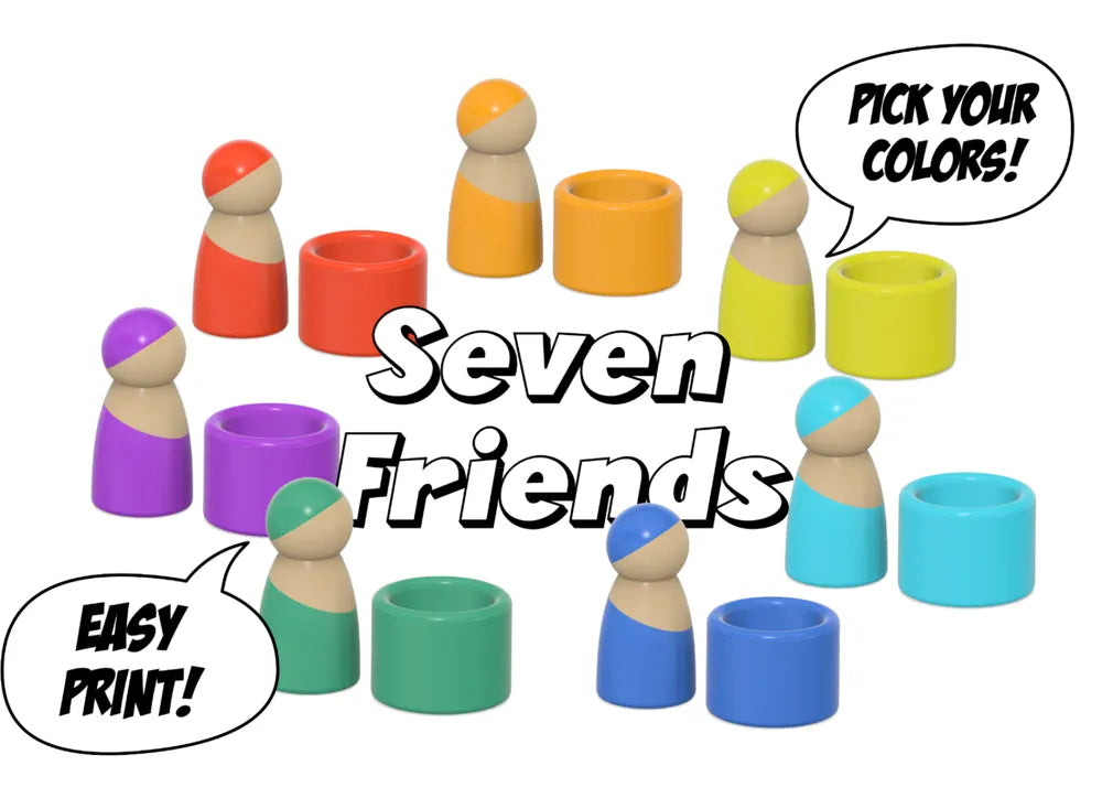 Seven Friends Educational Toy – 3D Printed Social Learning Character Set by MAYANS | FOFUS, Thrissur Kerala