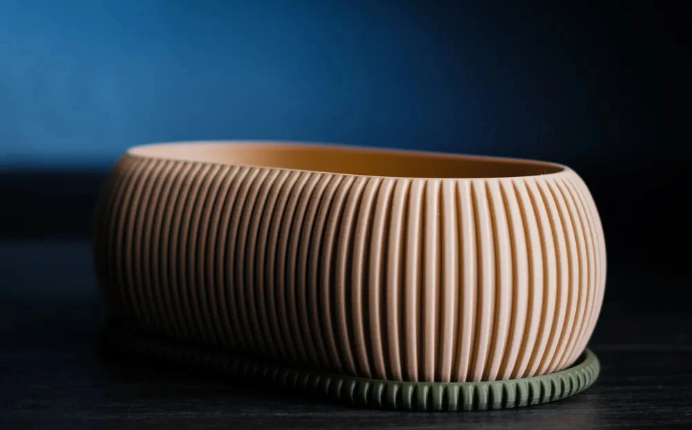 Zephyr Bonsai Planter angle – 3D Printed Zen Minimalist Bonsai Plant Pot by FOFUS Kerala
