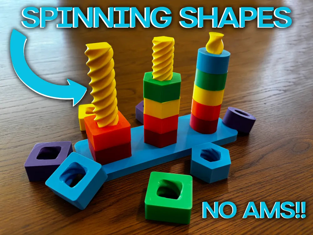 Spinning Shapes Toy angle – 3D Printed Fine Motor Skills Toy by MAYANS FOFUS Kerala