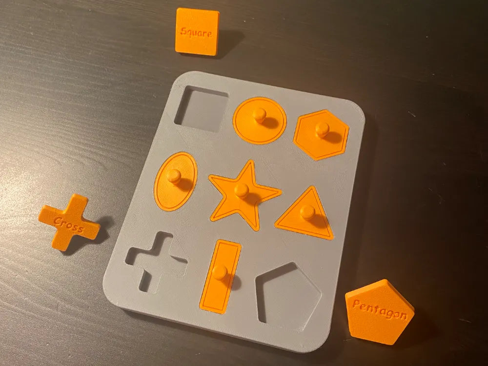 Shapes Puzzle and Alphabet Board 2-in-1 Learning Toy – 3D Printed by MAYANS | FOFUS, Thrissur Kerala