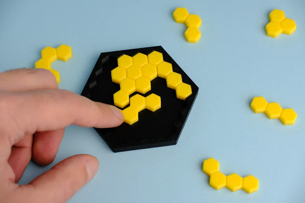Bee Honeycomb Puzzle – 3D Printed Nature-Inspired Brain Teaser by MAYANS | FOFUS, Thrissur Kerala