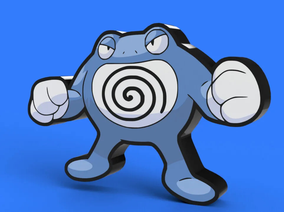 Poliwrath Lightbox Lamp glowing – Pokemon LED Night Light by MAYANS FOFUS Kerala