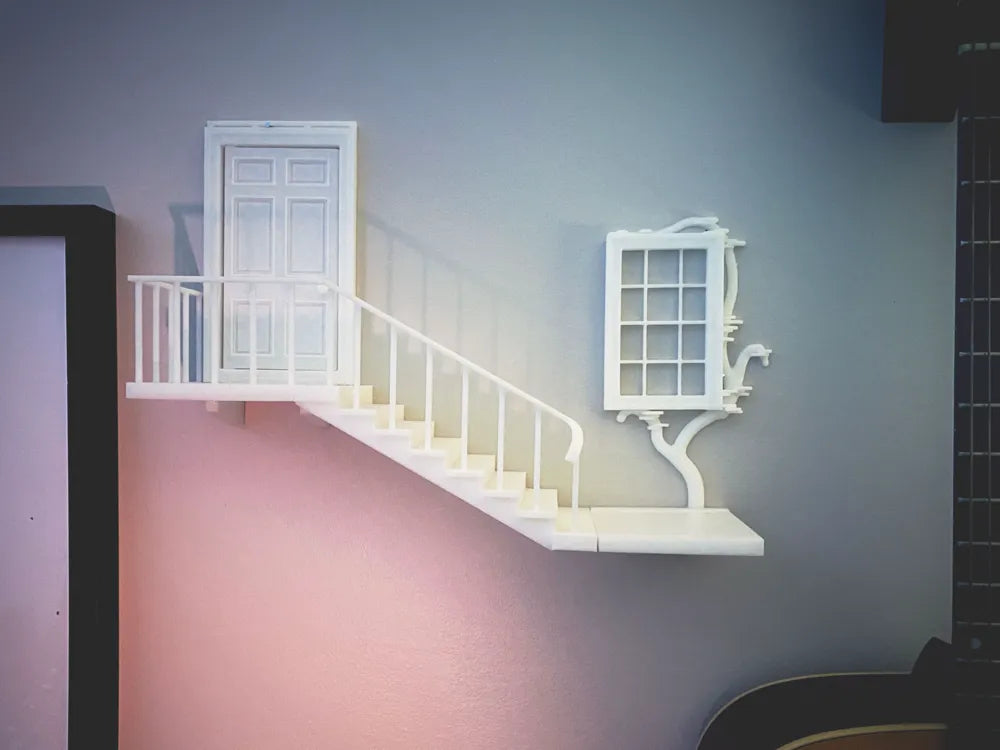 Tiny Door Wall Art angle – 3D Printed Whimsical Fairy Door Decor by FOFUS Kerala