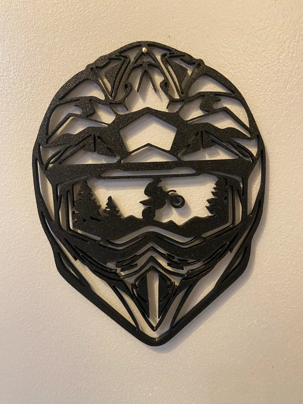 Motocross Wall Art angle – 3D Printed Dirt Bike Motorsport Layered Sculpture by FOFUS Kerala