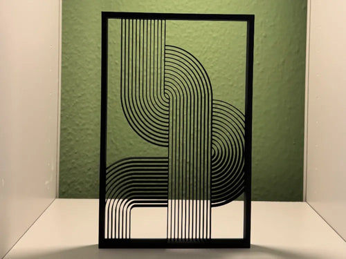 Boho Wall Line Art – 3D Printed Bohemian Continuous Line Face Sculpture by FOFUS, Thrissur Kerala