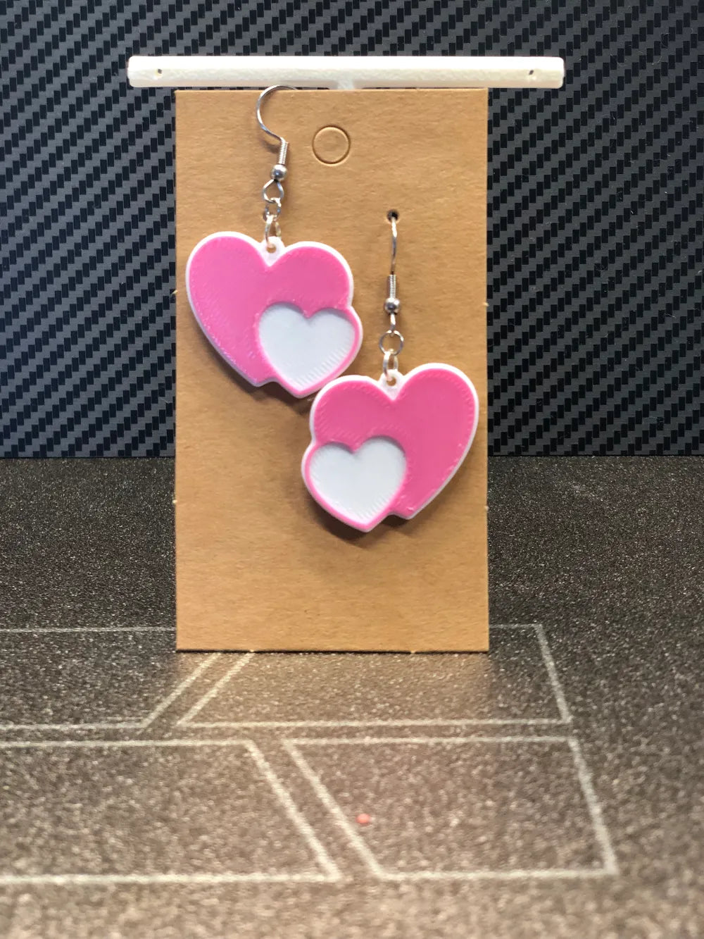 Hearts Earrings angle – 3D Printed Cute Romantic Jewellery by FOFUS Kerala