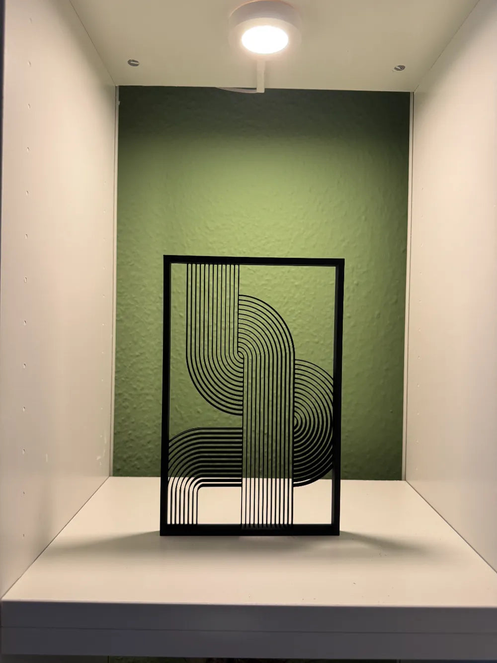 Boho Wall Line Art angle – 3D Printed Bohemian Continuous Line Face Sculpture by FOFUS Kerala